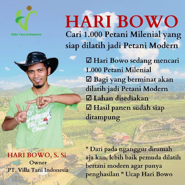 Villa Tani Indonesia Ajak Generasi Muda Banten Jadi Petani Millenial